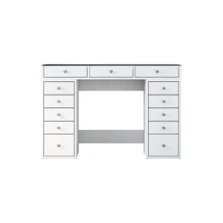 Sminkbord Scandinavian Choice Ramender med Förvaring & Bordsskiva i Glas 120cm