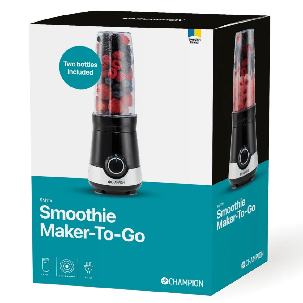 Smoothie Maker Champion Power 300W SM115 Svart/Vit