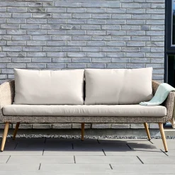 Soffa Comfort Garden Johannes 3-sits inkl. DynorNatur/Grå