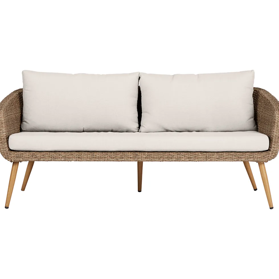 Soffa Comfort Garden Johannes 3-sits inkl. DynorNatur/Grå