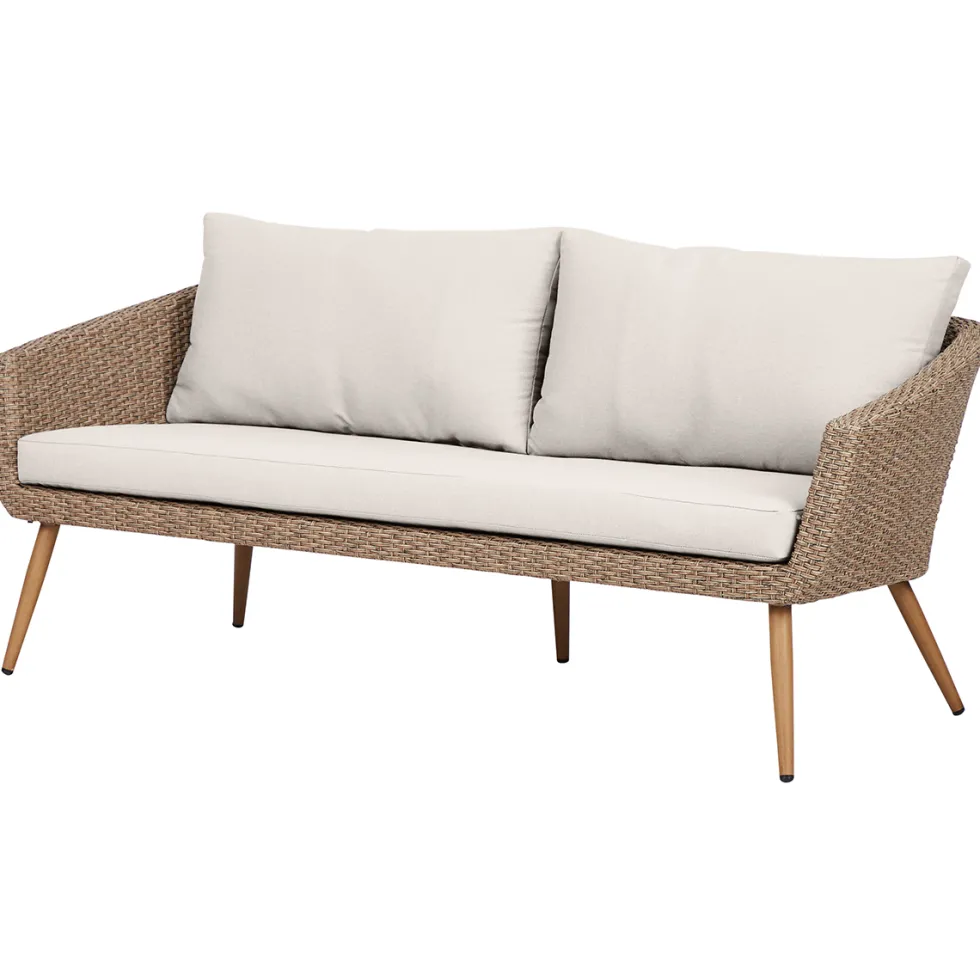 Soffa Comfort Garden Johannes 3-sits inkl. DynorNatur/Grå