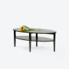 Soffbord Stenexpo Memphis Svart Ovalt Vardagsrumsbord 120cm