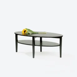 Soffbord Stenexpo Memphis Svart Ovalt Vardagsrumsbord 120cm