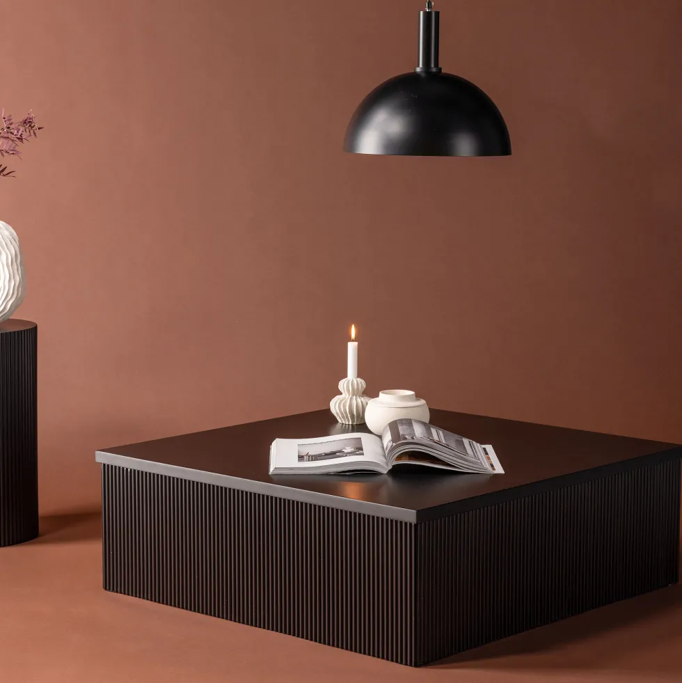 Soffbord Venture Home Lenox Svart Rektangulärt Vardagsrumsbord