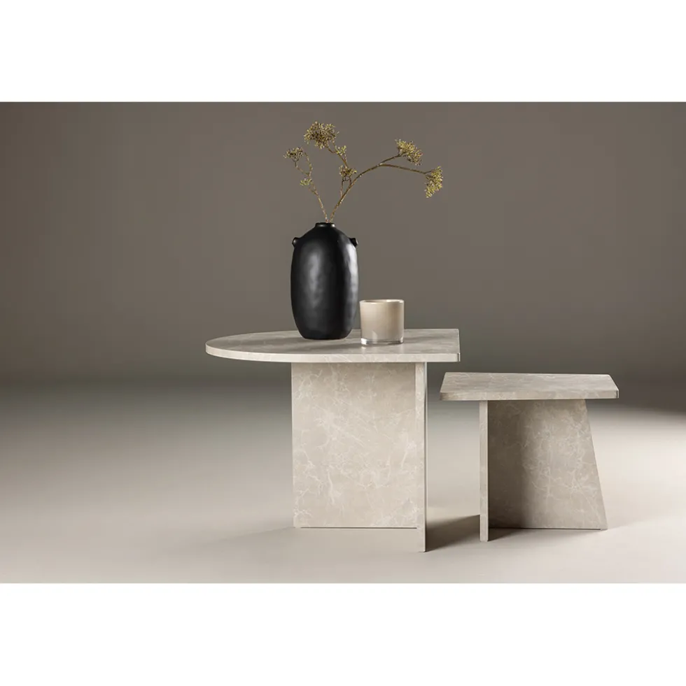 Soffbord Venture Home Sala Beige Vardagsrumsbord med Marmorlook