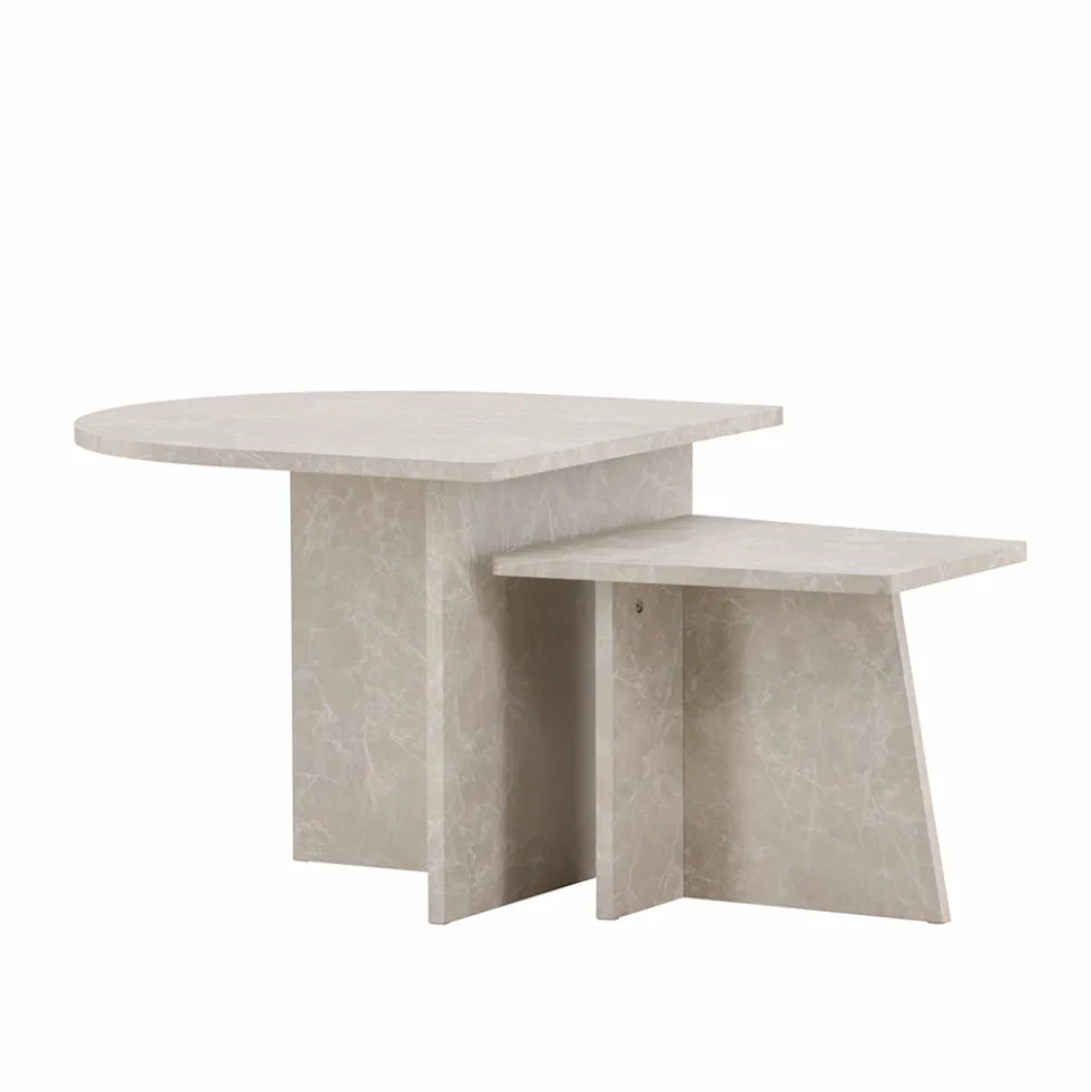 Soffbord Venture Home Sala Beige Vardagsrumsbord med Marmorlook