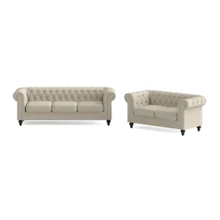 Soffgrupp Manor House Chesterfield Lyx 3-sits och 2-sits