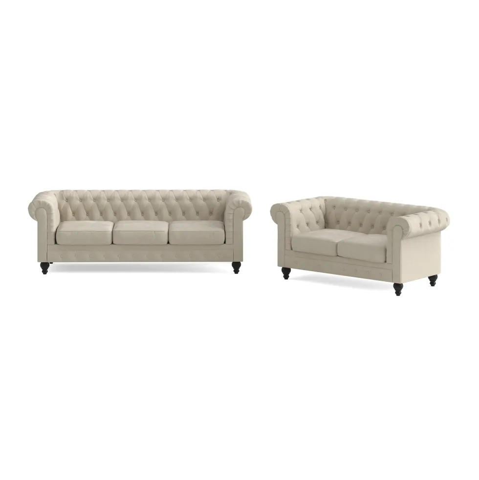 Soffgrupp Manor House Chesterfield Lyx 3-sits och 2-sits