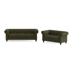 Soffgrupp Manor House Chesterfield Lyx 3-sits och 2-sits
