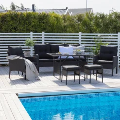 Soffgrupp Venture Home Kalle Svart Utomhus