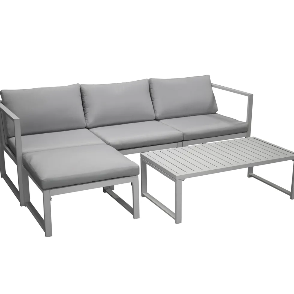 Soffgrupp Venture Home Salvia - Stilren Loungegrupp med Soffa & Bord, Inklusive Dynor