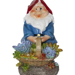 Solcellsdekoration Star Trading Gnomy Blomsterkorg