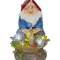 Solcellsdekoration Star Trading Gnomy Blomsterkorg