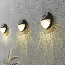 Solcellslampa Star Trading Fency LED Vägglykta 3-pack med Sensor