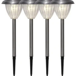 Solcellspollare Star Trading Palma LED Utebelysning med Sensor 4-pack