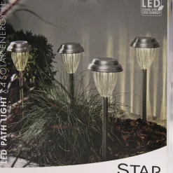 Solcellspollare Star Trading Palma LED Utebelysning med Sensor 4-pack