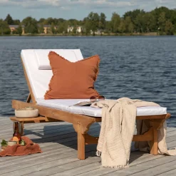 Solsäng Venture Home Ghana med Ställbart Ryggstöd, Teak Utomhus