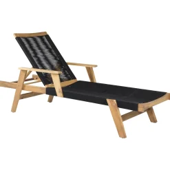 Solsäng Venture Home Little John Justerbart Ryggstöd, Svart/Akacia