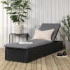 Solsäng Venture Home Quad Svart Konstrotting Utomhus