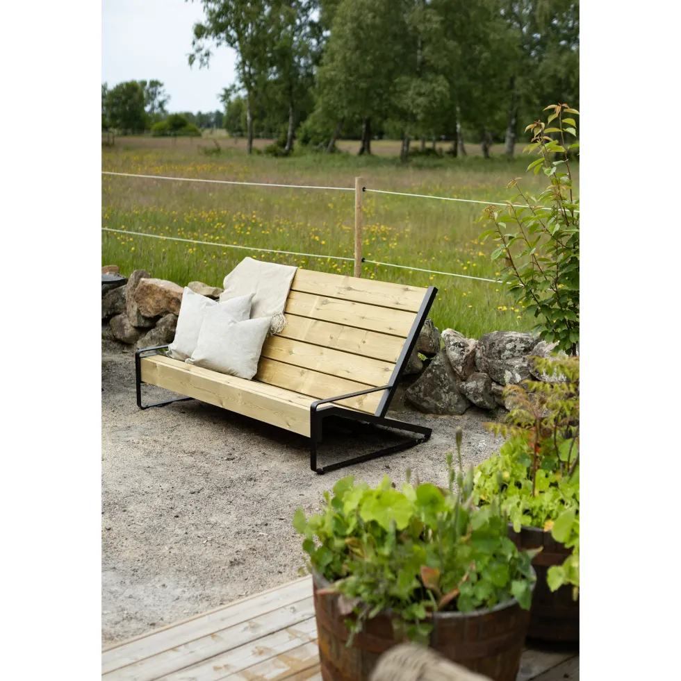 Solsoffa Jabo Vansjön med 2st Gavlar Svart