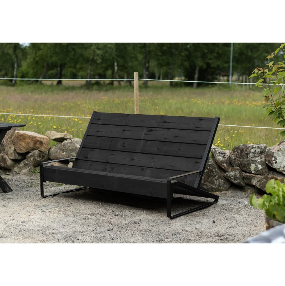 Solsoffa Jabo Vansjön med 2st Gavlar Svart