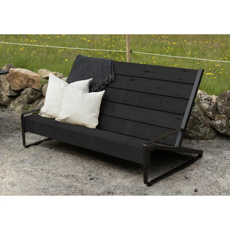 Solsoffa Jabo Vansjön med 2st Gavlar Svart
