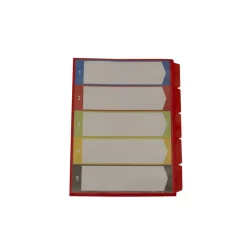 Sorteringsfolder KEBA med 5 Fack/Tabbar Etikett/Ficka