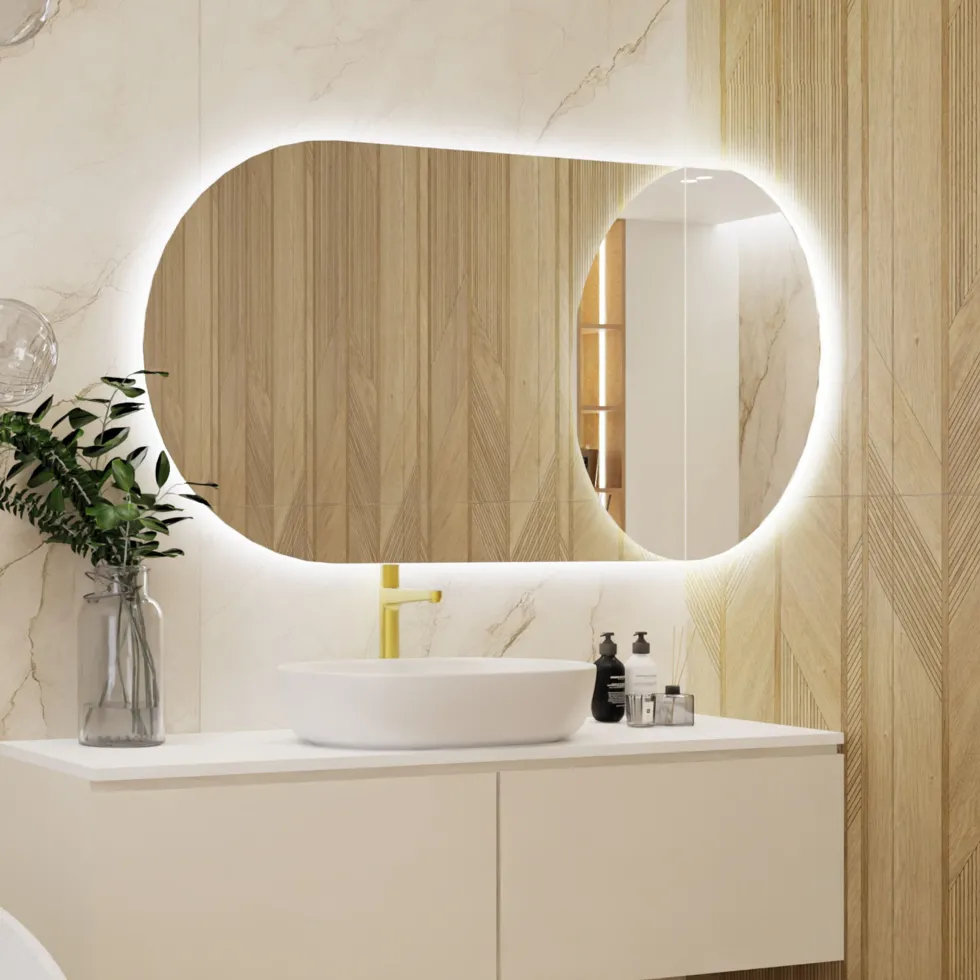 Spegel Vidi Aura med LED-belysning