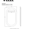Spegel Vidi Edith 500x1000 mm med LED-belysning