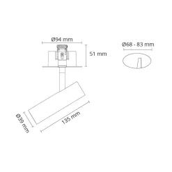 Spotlight SG ARMATUREN Tube Micro R Vit DTW