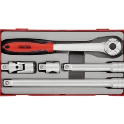 Spärrhandtagssats 5 delar med 1/2 tum fyrkantsfäste Teng Tools TT1205