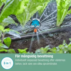 Sprutmunstycke Gardena Micro-Drip 6 i 1 Ytspridare