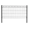 Staket Hortus Svart Panelpaket Med Dekor O 12 Sektioner 100 cm Hög