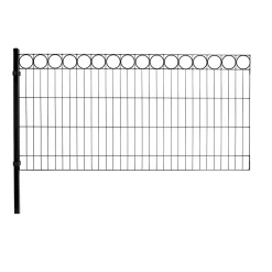 Staket Hortus Svart Panelpaket Med Dekor O Tilläggsmodul 100 cm Hög