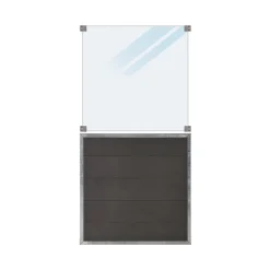 Staket PLUS Futura Komposit Frostat Glas 90×180 cm