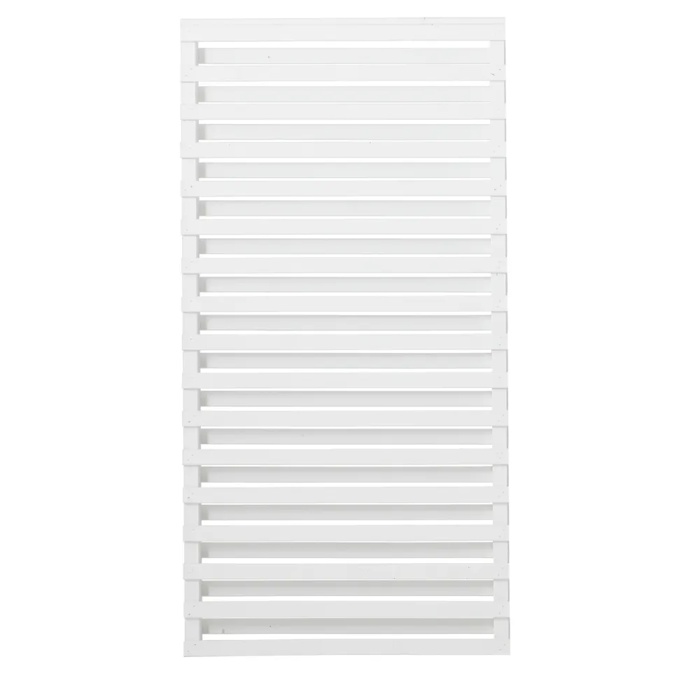 Staket PLUS Osaka Grundmålad Vit 90×180 cm