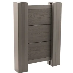Staketset Hortus Komposit Spontad Trälook Höjd 144,5 cmAntal Moduler: 1 Tilläggsmodul