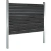 Startset Kirkedal K100 med 2 Aluminium Stolpar, Topp/bottenskena och K1 Staketprofiler
