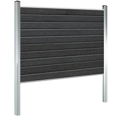 Startset Kirkedal K100 med 2 Aluminium Stolpar, Topp/bottenskena och K1 Staketprofiler