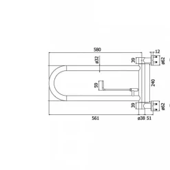 Stödhandtag Strand Stainless GRABBA 0102CS