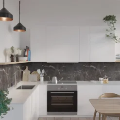 Stänkskyddsskiva Fibo Black Marble 2272-K00 S