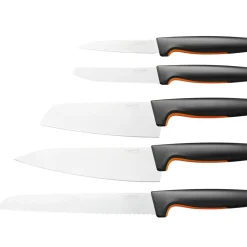 Stort Knivset Fiskars Functional Form 5 Delar Komplett Set för Köket