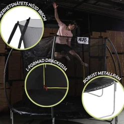 Studsmatta React Aero Trampolin med Skyddsnät Ø4,27m