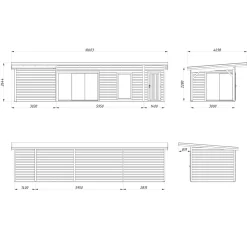 Stuga Palmako Andrea 30,4 m² Slide (inv. 21,1+7,9 m²)