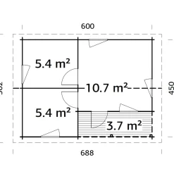 Stuga Palmako Anna 29,2 m2