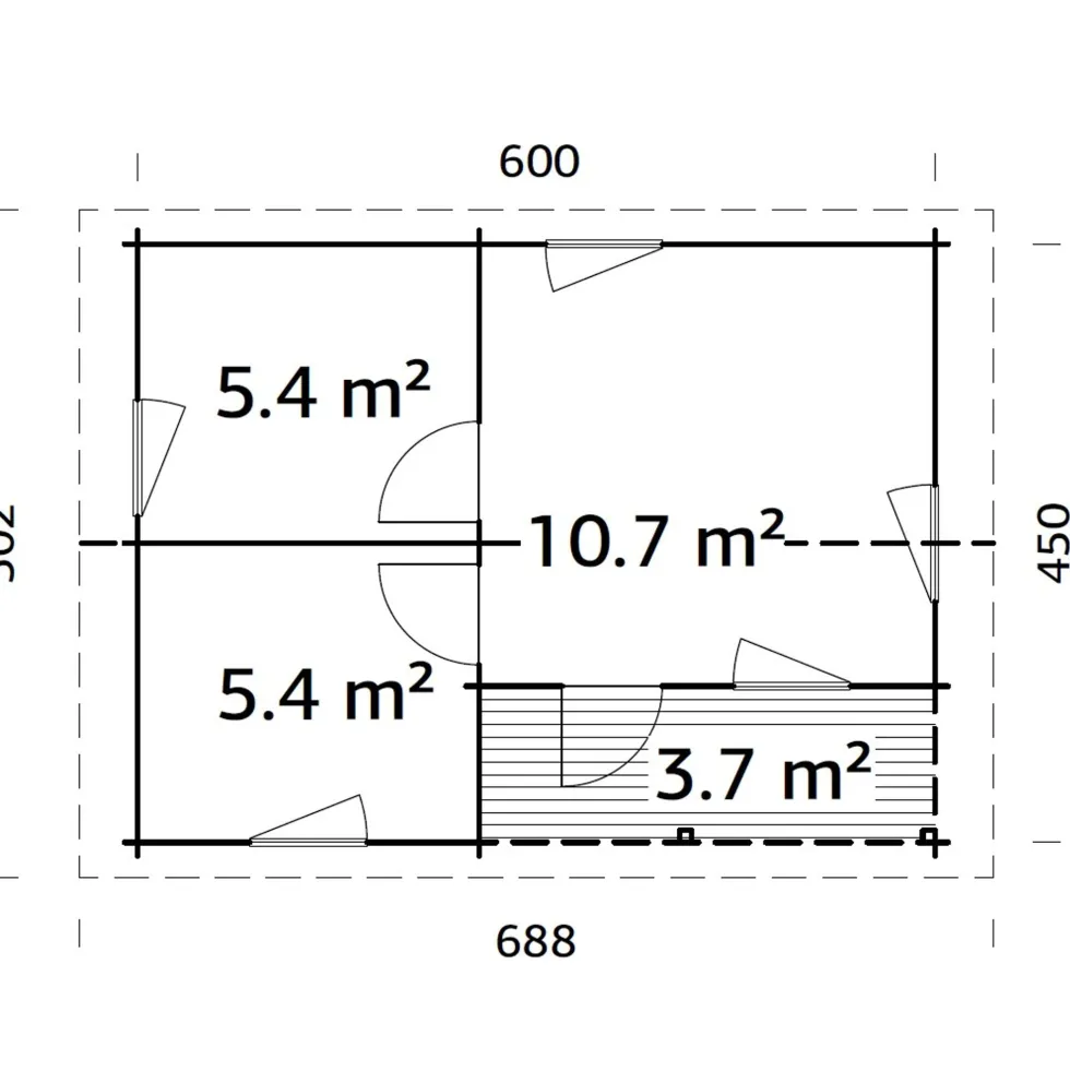 Stuga Palmako Anna 29,2 m2