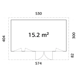 Stuga Palmako Aurelia 15,9 m² (inv. 15,2 m²)