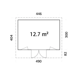 Stuga Palmako Aurelia 13,4 m² (inv. 12,7 m²)