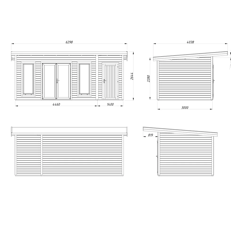 Stuga Palmako Aurelia 17,6 m² (inv. 16,7 m²)