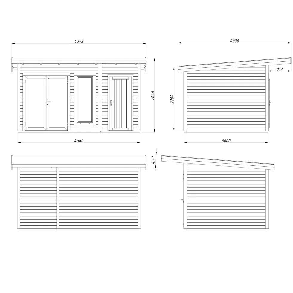 Stuga Palmako Aurelia 13,1 m² (inv. 12,4 m²)